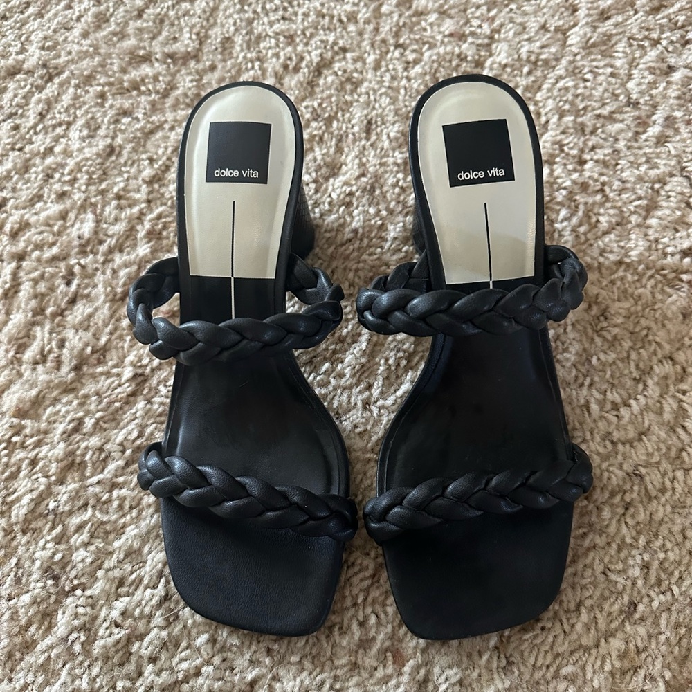 Dolce Vita Women's Black Braided Sandals